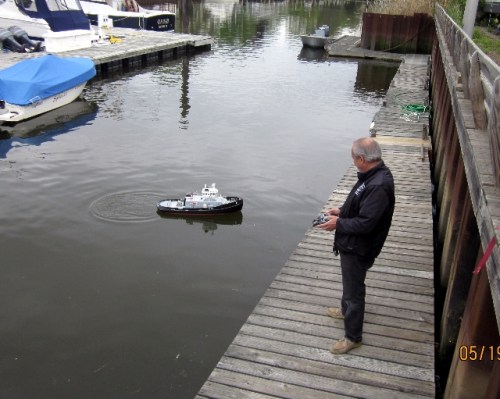 Jon using RC Navy Tug for the first time Large Web view